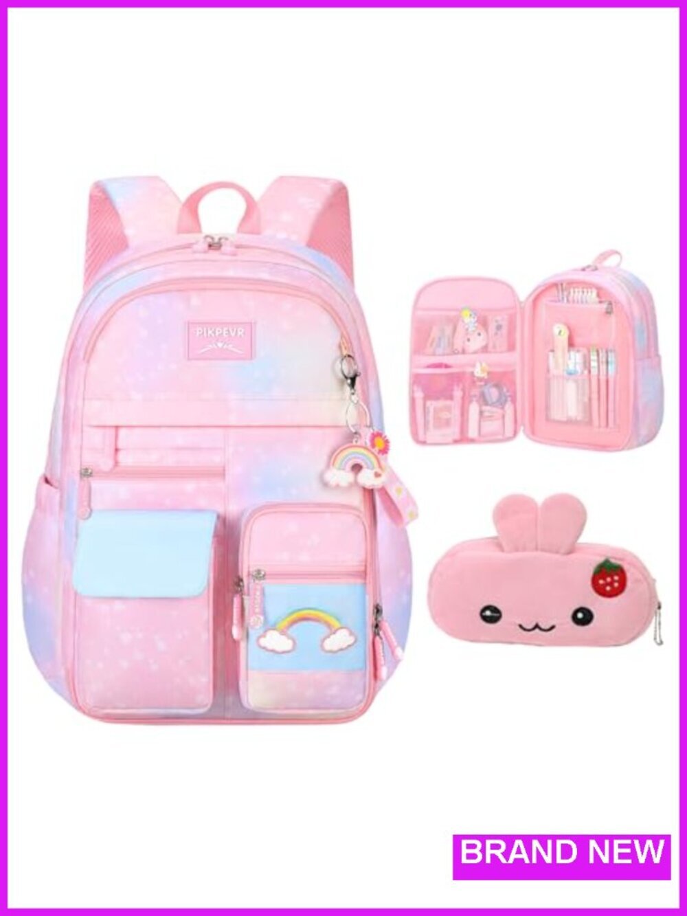 Polyester Laptop Backpack 17 inch Large Capacity Waterproof Travel Bag with